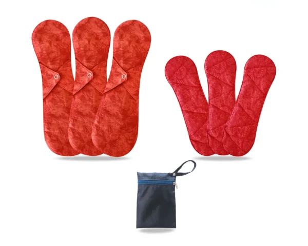 Heavy Flow Pack of Reusable Menstrual Pads